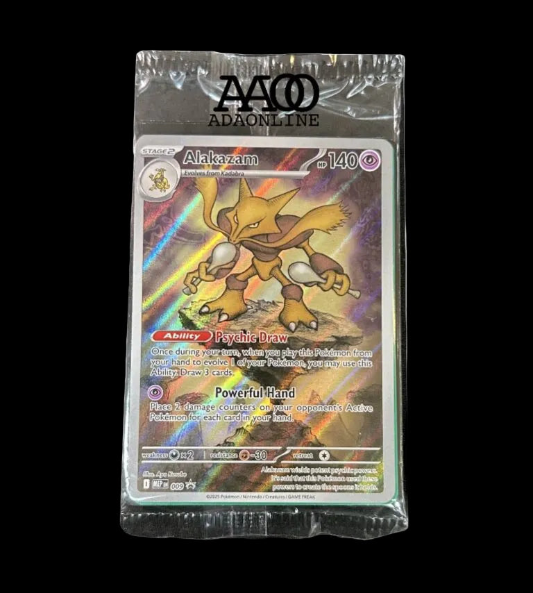 Pokemon Mega Evolution #009 Alakazam Black Star Promo SEALED 2025