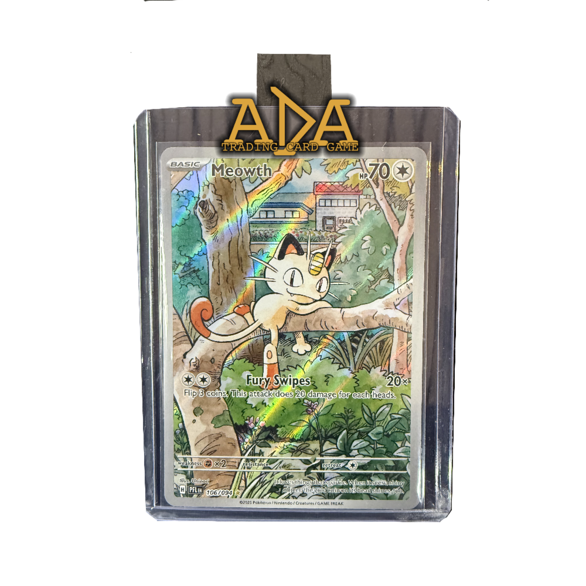 Pokémon TCG Phantasmal Flames Meowth 106/094 Illustration Rare